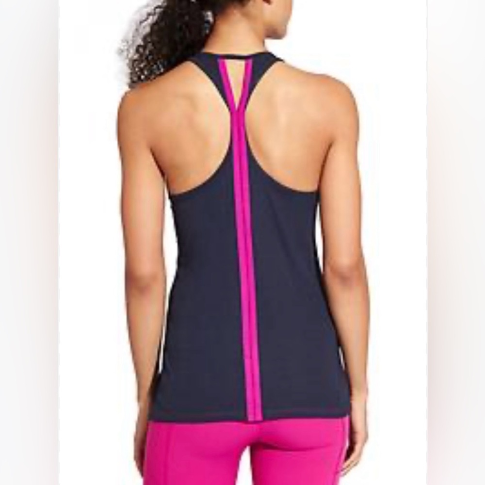 Athleta Spree Tank Navy/Electric Fuchsia